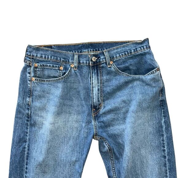 LEVI 505 Men’s Medium Wash Straight Leg Jeans Size W34 L29 - Picture 4 of 9